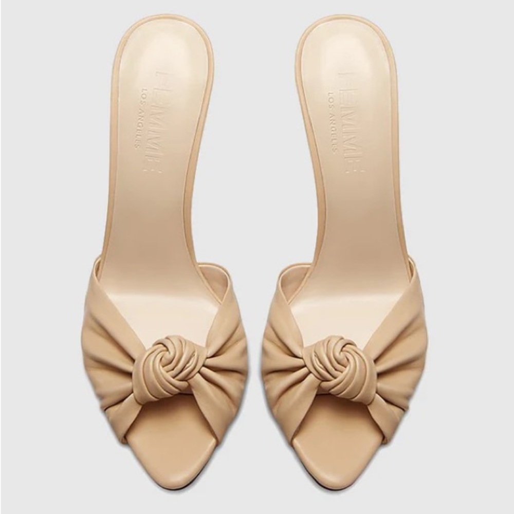 FEMME LA Janis Mule - Camel Leather - NEW/NEVER WORN